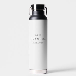 Beste Oma Est Benutzerdefiniertes Datum Minimalist Trinkflasche
