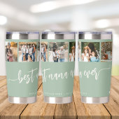 Beste Oma ever 5 Foto-Collage personalisiert  Thermobecher