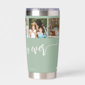 Beste Oma ever 5 Foto-Collage personalisiert  Thermobecher (Rückseite)