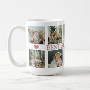 Beste Oma ever Foto Collage – Geschenk mit Herzen Kaffeetasse