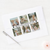 Beste Oma ever Foto-Collage – Geschenk mit Herzen Rechteckiger Aufkleber (Umschlag)