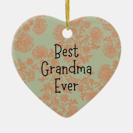 Beste Oma ever Keramik Ornament (Vorne)