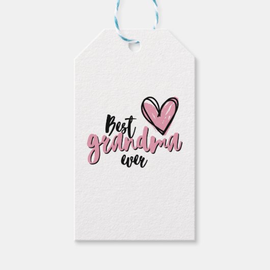 "Beste Oma ever" Muttertags-Geburtstagsgeschenk Geschenkanhänger (Vorderseite)