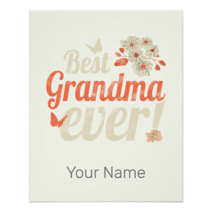 Beste Oma ever Oma Vintage Großmutter Poster