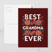 Beste Oma ever Postkarte (Vorne/Hinten)