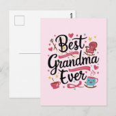 Beste Oma ever Postkarte (Vorne/Hinten)