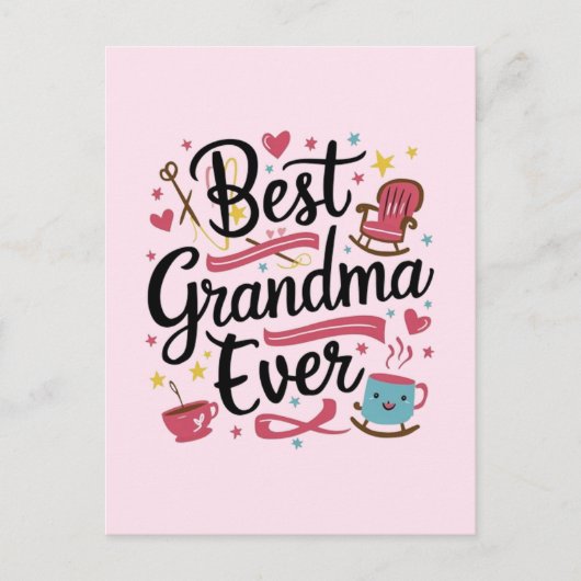 Beste Oma ever Postkarte (Vorderseite)