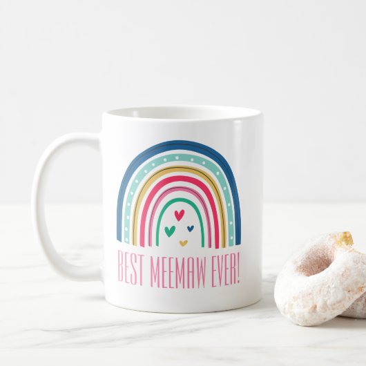 Beste Oma Ever Regenbogen Kaffeetasse (Mit Donut)