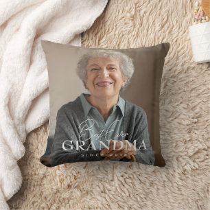 Beste Oma ever seit 20XX Einfaches Elegantes Foto Kissen
