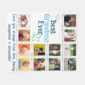 Beste Oma-Familienfoto-Collage Fleecedecke (Vorderseite (Horizontal))