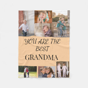 Beste Oma Familienfoto-Collage Fleecedecke