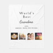 Beste Oma-Foto-Collage Fleecedecke (Vorderseite)