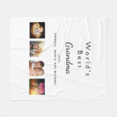 Beste Oma-Foto-Collage Fleecedecke (Vorderseite (Horizontal))