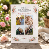 Beste Oma Foto-Collage Floral