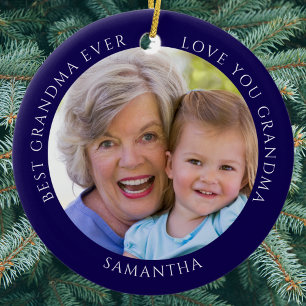 Beste Oma Foto Personalisiertes Weihnachten Keramik Ornament