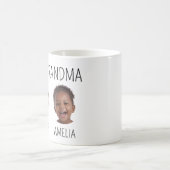 Beste Oma Foto Schwarz Text Weiße Tasse (Mittel)