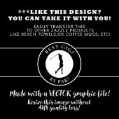 Beste Oma Gigi Golfer Monogram Sports Pro Black Golfhandtuch