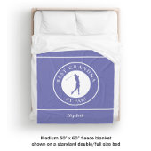 Beste Oma Golfer Monogram Pro Periwinkle Blue Fleecedecke