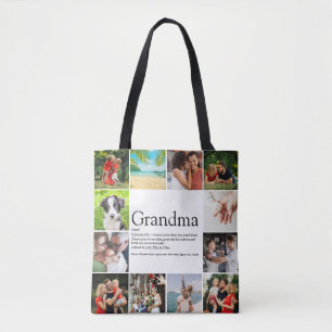 Beste Oma, Granny Definition 12 FotoCollage Tasche