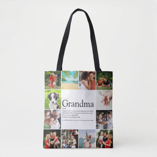Beste Oma, Granny Definition 12 FotoCollage Tasche (Vorderseite)