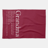 Beste Oma Großmutter Definition Burgund Geschirrtuch (Horizontal)