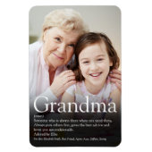 Beste Oma, Großmutter Definition Foto Magnet (Vertikal)