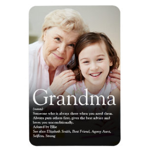 Beste Oma, Großmutter Definition Foto Magnet