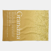 Beste Oma, Großmutter Definition Gold Glitzer Geschirrtuch (Horizontal)