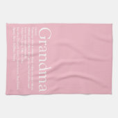 Beste Oma, Großmutter Definition Pink Geschirrtuch (Horizontal)