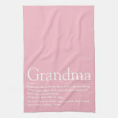 Beste Oma, Großmutter Definition Pink Geschirrtuch (Vertikal)