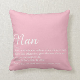 Beste Oma, Großmutter Definition Rosa Kissen