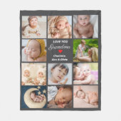 Beste Oma je 11-Foto Collage Fleecedecke (Vorderseite)