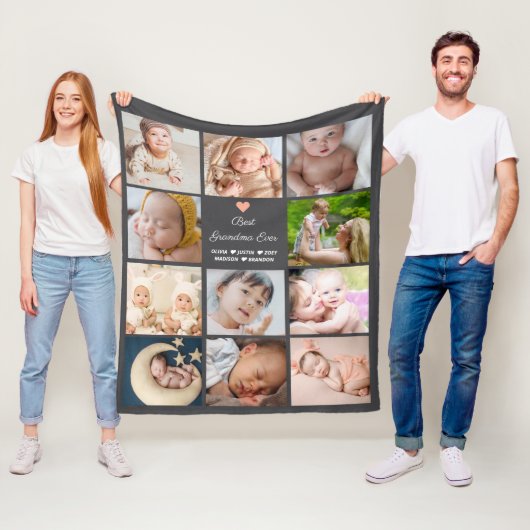 Beste Oma je 11-Foto Collage Fleecedecke (Beispiel)
