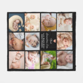 Beste Oma je 11-Foto Collage Fleecedecke (Vorderseite (Horizontal))
