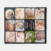 Beste Oma je 11-Foto Collage Fleecedecke (Vorderseite (Horizontal))