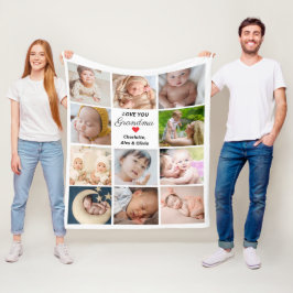 Beste Oma je 11-Foto Collage Fleecedecke