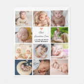 Beste Oma je 11-Foto Collage Fleecedecke (Vorderseite)