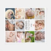 Beste Oma je 11-Foto Collage Fleecedecke (Vorderseite (Horizontal))