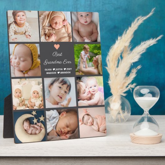 Beste Oma je 11-Foto Collage Fotoplatte (Seite)