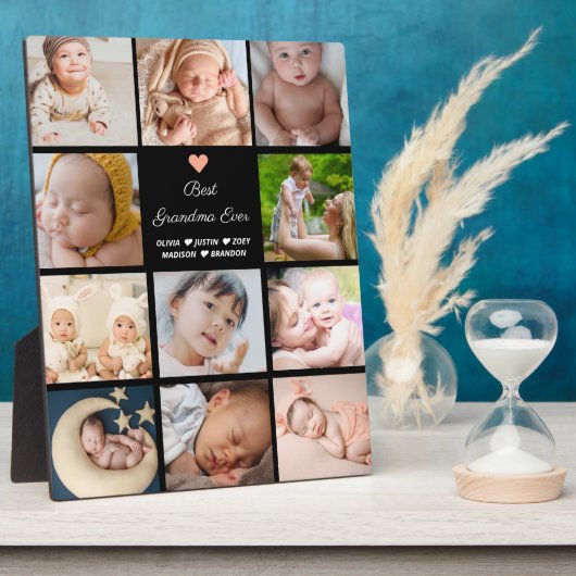 Beste Oma je 11-Foto Collage Fotoplatte (Seite)