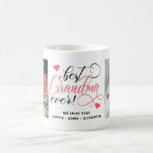 Beste Oma je 2 Foto Typografie Kaffeetasse (Mittel)