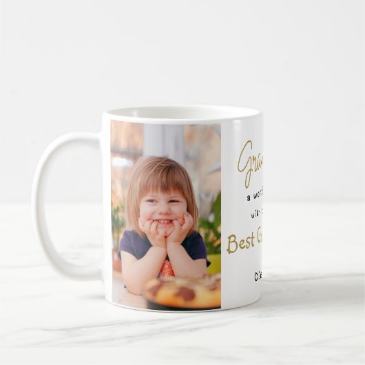 Beste Oma je 2 Fotovorlage Großmutter Kaffeetasse (Links)