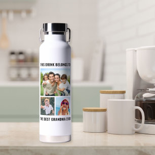 Beste Oma je 3 Foto Trinkflasche