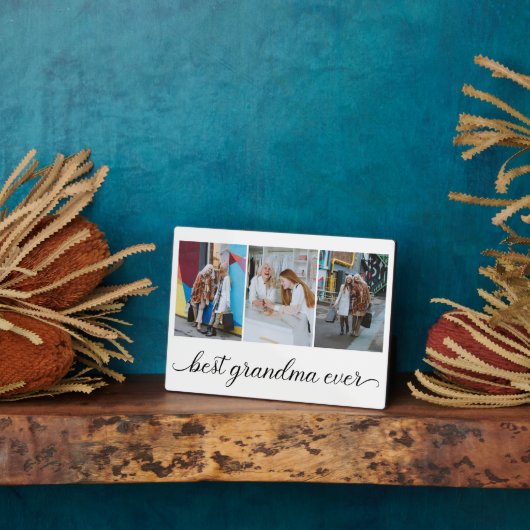 Beste Oma je 3 FotoCollage Fotoplatte (Seite)