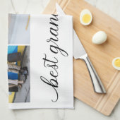 Beste Oma je 3 FotoCollage Geschirrtuch (Viertel Falte)