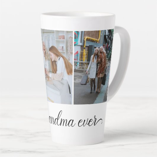 Beste Oma je 3 FotoCollage Milchtasse (Rechte Ecke)