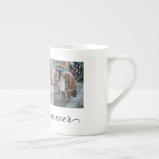 Beste Oma je 3 FotoCollage Porzellantasse (Rechts)