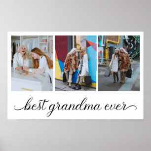 Beste Oma je 3 FotoCollage Poster