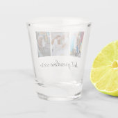 Beste Oma je 3 FotoCollage Schnapsglas (Rückseite)