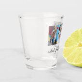 Beste Oma je 3 FotoCollage Schnapsglas (Links)